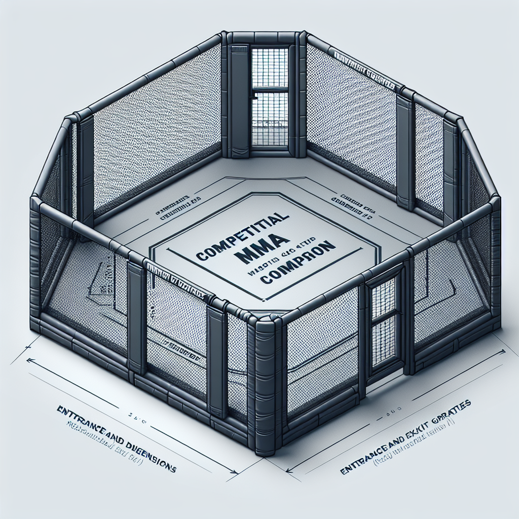 Les dimensions recommandées pour une cage MMA compétitive